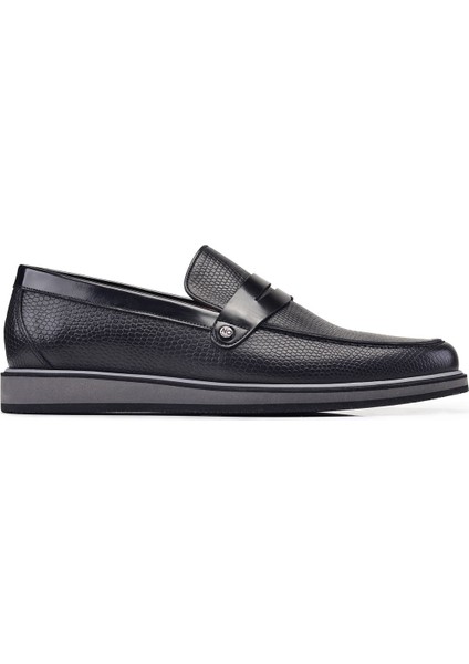 Siyah Günlük Loafer Erkek Ayakkabı -12586-