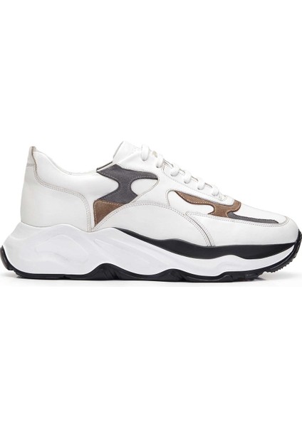 Deri Beyaz Sneaker Erkek Ayakkabı -11721-