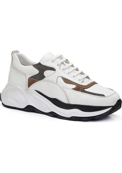 Deri Beyaz Sneaker Erkek Ayakkabı -11721-