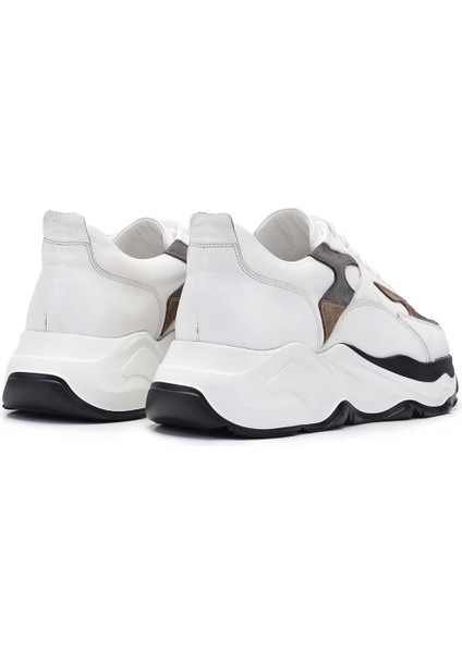 Deri Beyaz Sneaker Erkek Ayakkabı -11721-