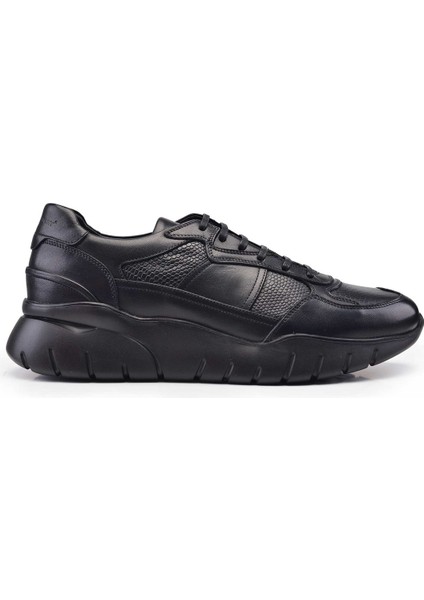 Siyah Str Baskı Sneaker Ayakkabı -11008-