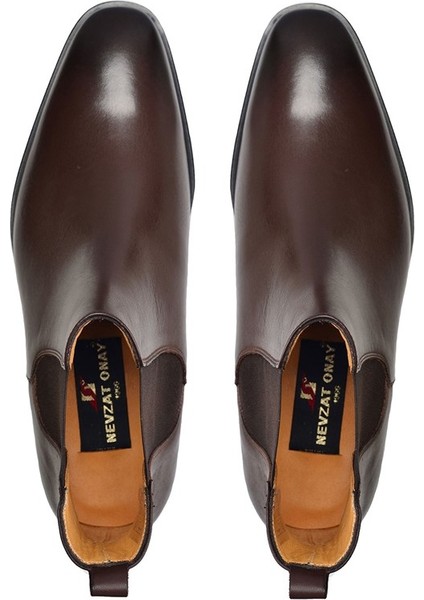 Deri Kahverengi Klasik Chelsea Erkek Bot -11939- modelleri