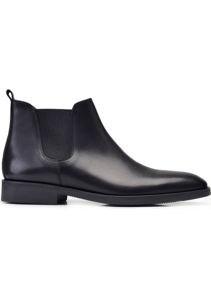 Deri Siyah Günlük Chelsea Erkek Bot -11963-