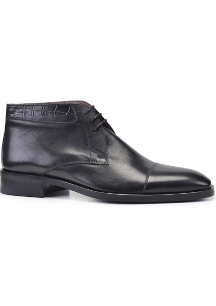 Deri Siyah Klasik Bağcıklı Erkek BOT-11298- modelleri