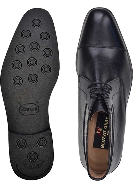 Deri Siyah Klasik Bağcıklı Erkek BOT-11298- fırsatları