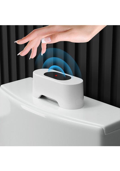 Şarj Edilebilir Otomatik Temassız Tuvalet Sifonu - Beyaz (Yurt Dışından)