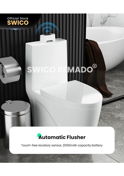 Şarj Edilebilir Otomatik Temassız Tuvalet Sifonu - Beyaz (Yurt Dışından) fiyatları
