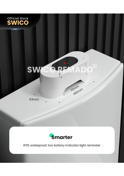 Şarj Edilebilir Otomatik Temassız Tuvalet Sifonu - Beyaz (Yurt Dışından) modelleri