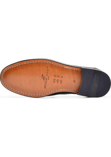 Kahverengi Klasik Loafer Kösele Erkek Ayakkabı -12317-