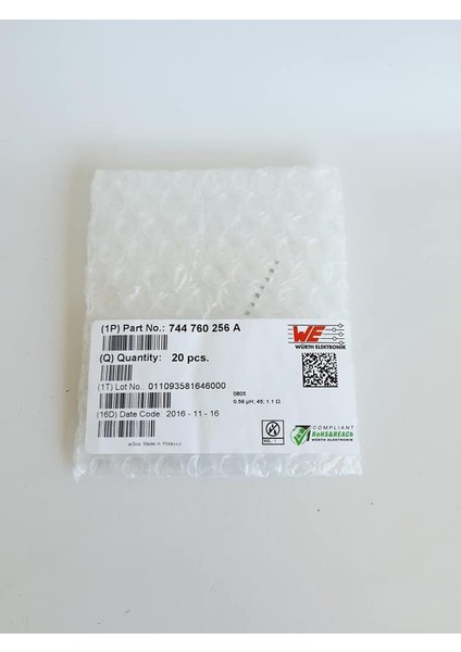 Würth Elektronik 744760256A Sabit Indüktör 20 Adet