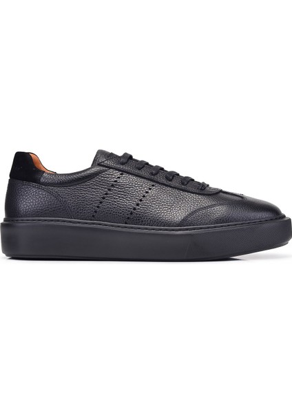 Siyah Bağcıklı Sneaker Erkek Ayakkabı -12432-