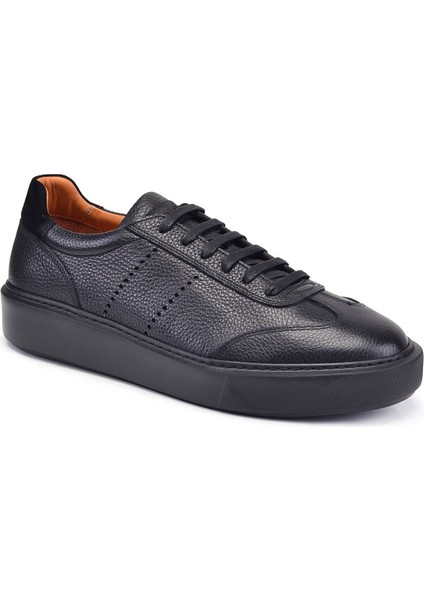 Siyah Bağcıklı Sneaker Erkek Ayakkabı -12432-