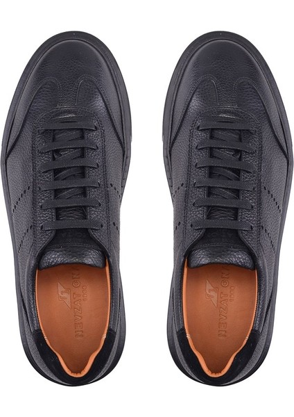 Siyah Bağcıklı Sneaker Erkek Ayakkabı -12432-