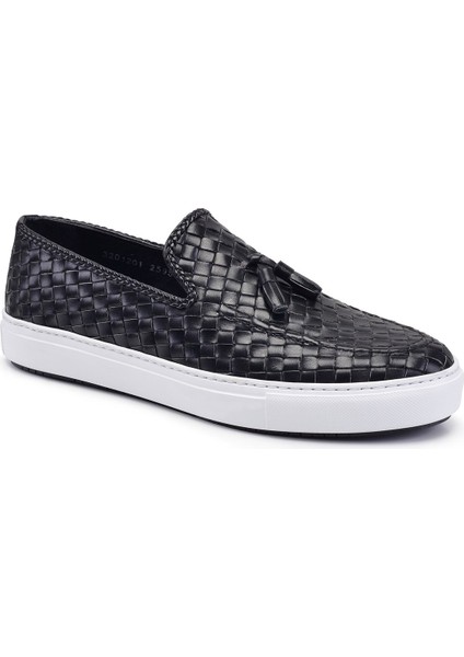 Siyah Örgü Püsküllü Sneaker Erkek Ayakkabı -8381- fiyatları