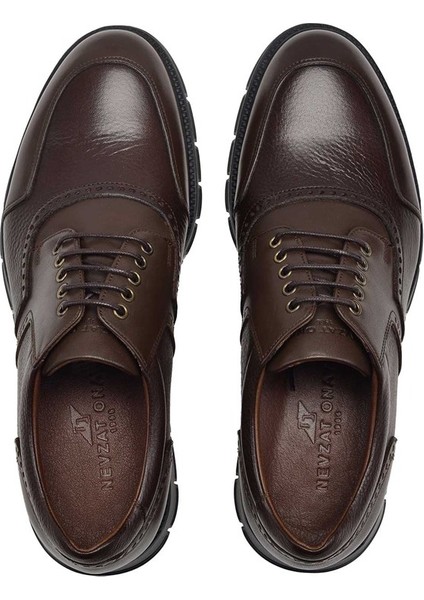 Deri Kahverengi Günlük Bağcıklı Erkek Ayakkabı -11732- modelleri