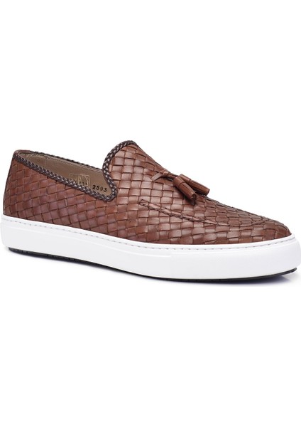 Taba Örgü Deri Sneaker Ayakkabı -10736- fiyatları