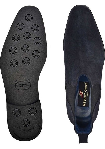 Deri Lacivert Klasik Chelsea Erkek BOT-10631- fırsatları