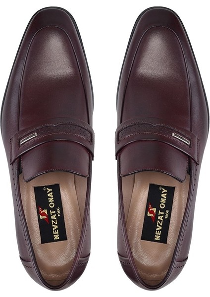 Bordo Günlük Bağcıksız Erkek Ayakkabı -12167- modelleri