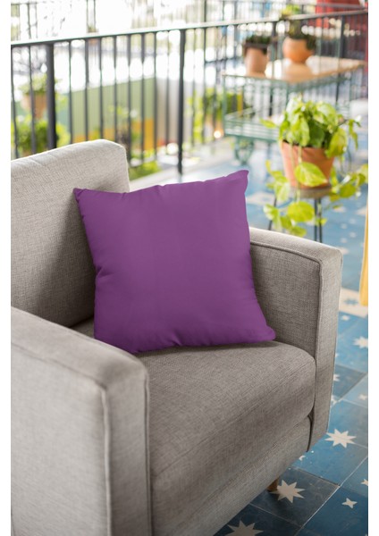2'li 43 x 43 cm Mor Çift Taraflı Premium Tay Tüyü Döşemelik Kumaş Dekoratif Kırlent Kılıfı KRL012 modelleri
