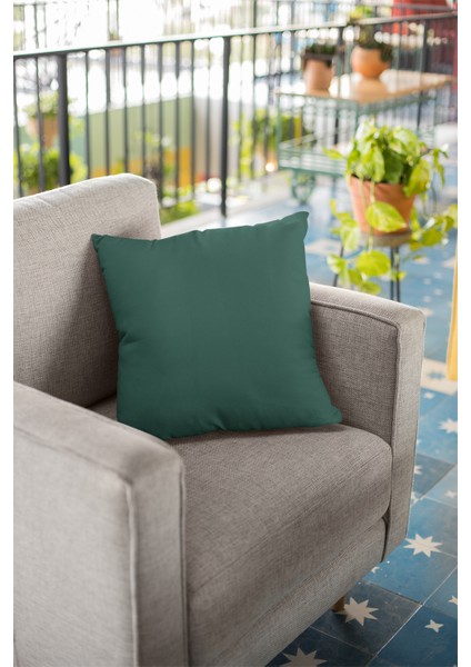 2'li 43 x 43 cm Zümrüt Döşemelik Tay Tüyü Premium Kumaş Dekoratif Çift Taraflı Kırlent Kılıfı KRL018 modelleri