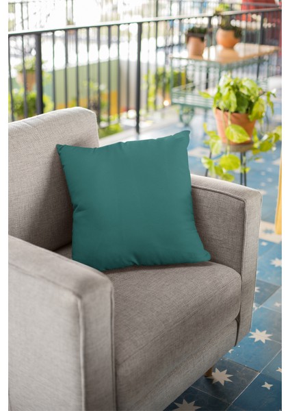 2'li 43 x 43 cm P.yeşil Premium Kumaş Tay Tüyü Döşemelik Dekoratif Çift Taraflı Kırlent Kılıfı KRL019 modelleri