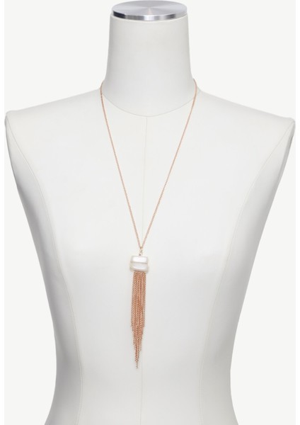 Doğal Akik Taş Detaylı Zincir Kolye modelleri