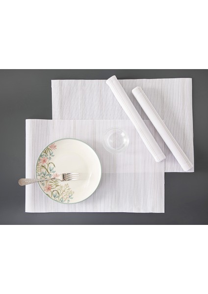 Palasides Pvc 4'lü Amerikan Servis 30 x 45 cm Bej