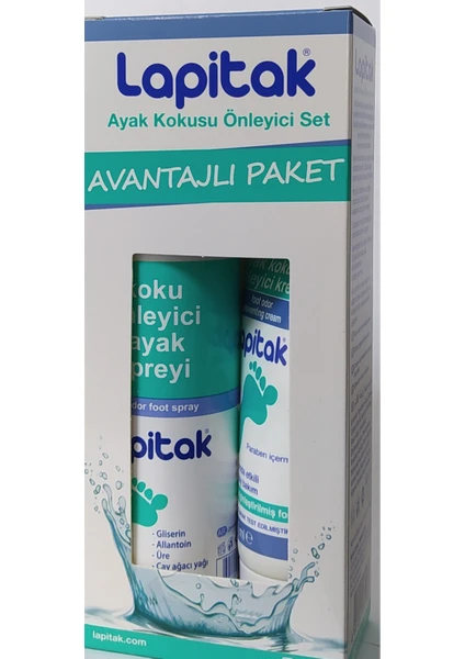 Avantajlı Ayak Kokusu Önleyici 2'Li Set / Ayak Koku Önleyici Krem 60 Ml & Sprey 125 Ml /