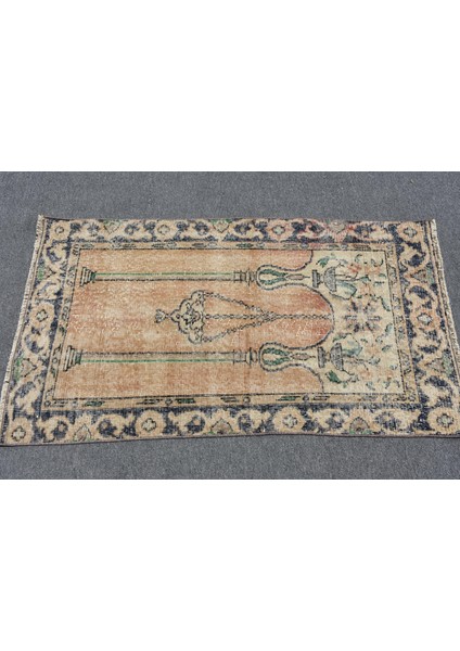 Eskitme Halı, Türk Halısı, Halı, 70X124 cm Bej Halı, Bohemsı Küçük Halı, Giriş Halı, 11377 modelleri