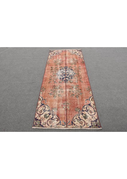 Türk Halısı, Eskitme Halı, Halı, 90X228 cm Kırmızı Halı, Ofice Mutfak Halı, El Yapımı Merdiven Halı,