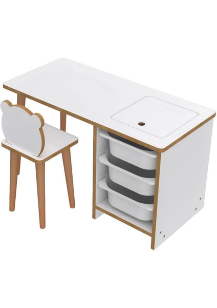 Soho Çocuk Çalışma Masası Oyun ve Etkinlik Masası Beyaz Sepetli fırsatları