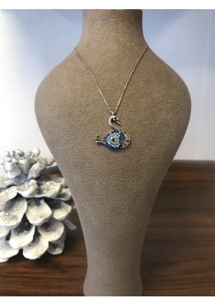 Kuğu Model Gümüş Kolye
