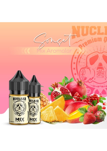 Mix Aroma Sonset Mango Ananas Şeftali Gıda Aroması 10 ml modelleri
