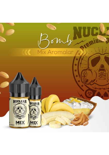 Mix Aroma Bomb Muz Karamel Fıstık Ezmesi Gıda Aroması 10 ml