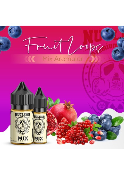 Mix Aroma Fruit Loops Yabanmersini Nar Çilek Gıda Aroması 10 ml modelleri