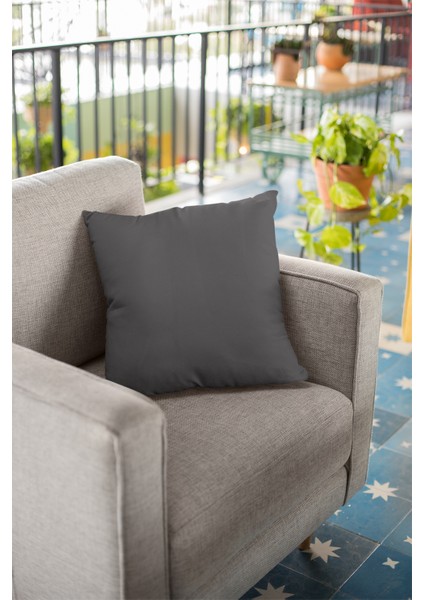 4'lü 43 x 43 cm Füme Tay Tüyü Döşemelik Premium Kumaş Dekoratif Çift Taraflı Kırlent Kılıfı KRL001 fiyatları