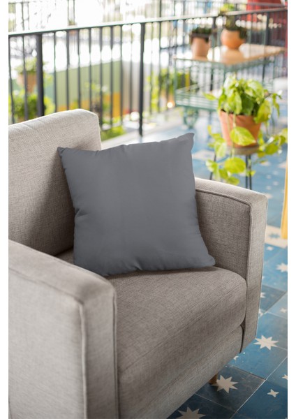 4'lü 43 x 43 cm K.gri Premium Tay Tüyü Döşemelik Kumaş Dekoratif Çift Taraflı Kırlent Kılıfı KRL011 fiyatları
