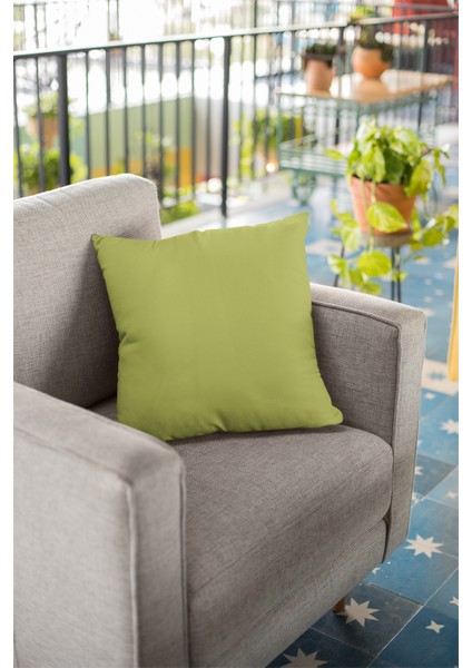 4'lü 43 x 43 cm Yeşil Dekoratif Çift Taraflı Tay Tüyü Döşemelik Premium Kumaş Kırlent Kılıfı KRL017 fiyatları
