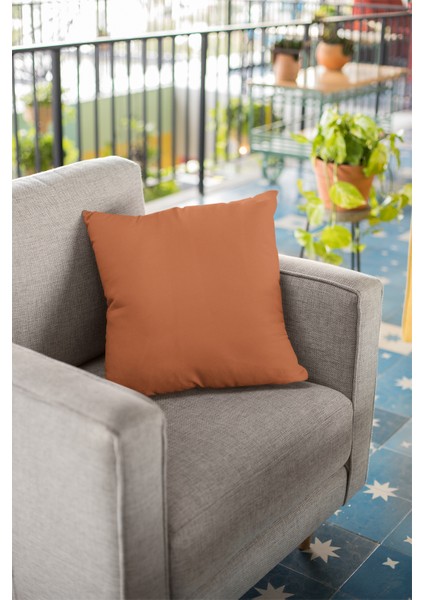 4'lü 43 x 43 cm Tarçın Döşemelik Tay Tüyü Premium Kumaş Dekoratif Çift Taraflı Kırlent Kılıfı KRL020 fiyatları