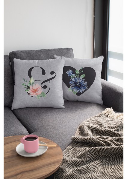 43 x 43 cm Gri Premium Kumaş Tay Tüyü Döşemelik Dekoratif Çift Taraflı And ve Kırlent Kılıfı KRL590 fiyatları