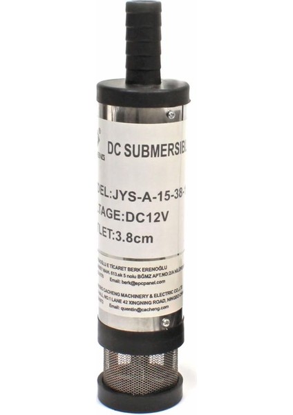 12 Volt Mazot Yağ Aktarma Pompası, Dc Mini Dalgıç Pompa Süzgeçli 38 mm Dış Çap