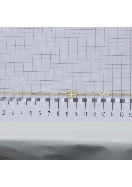 14 Ayar Altın Çiçek Bileklik modelleri