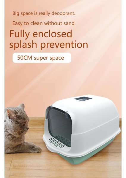 Tamamen Kapalı Deodorant Flip Kedi Tuvaleti