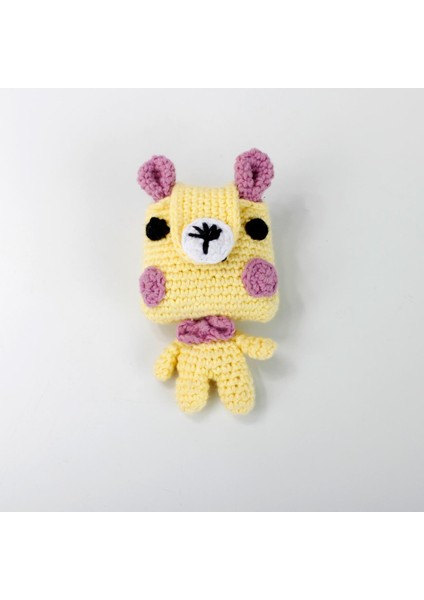 Sarı Köpek Tasarım El Yapımı Amigurumi Airpods Pro Kılıf