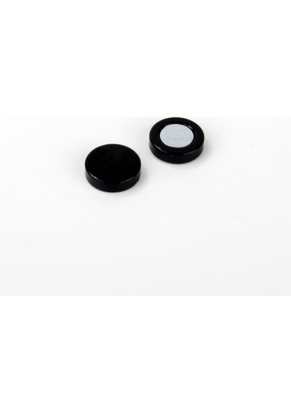 Siyah Yuvarlak Tasarım Mıknatıslı Çelik Tekli Küpe-8mm