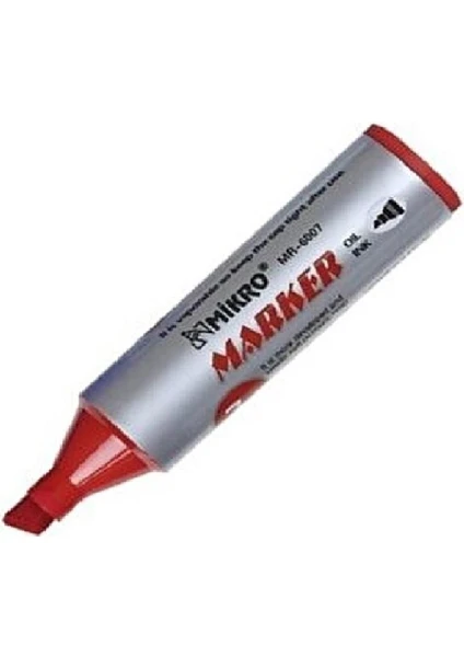 Permanent Markör Marker Kesik Uçlu Koli Kalemi Kırmızı 7 mm MR-6010 1 Adet