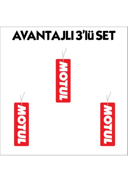 3'lü Set Motul Tasarımlı Oto Kokusu