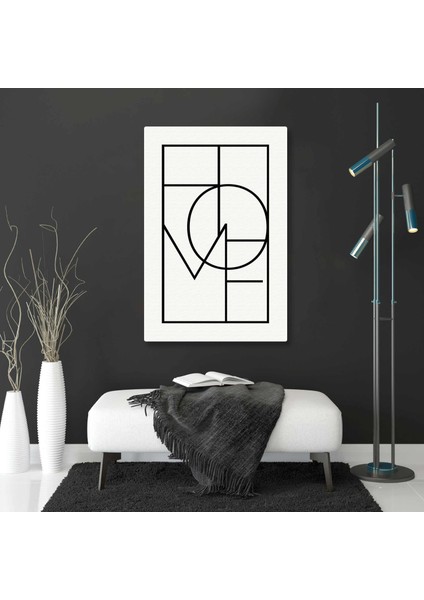 Içiçe Geçmiş Home Yazısı Ev Tipografik Modern Minimal Kanvas Tablo