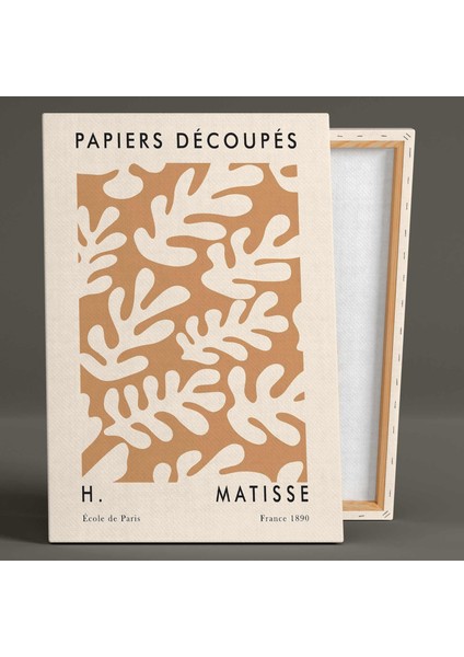 Papiers Decoupes Minimal Sarı Yapraklar Kanvas Tablo