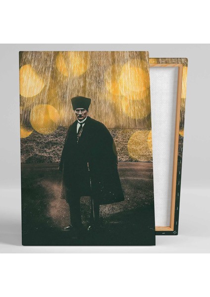 Mustafa Kemal Atatürk Orman Içinde Işık Yansımaları Kanvas Tablo fiyatları